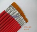 New 6 Pcs Red Bristles Paint Brushes For Artist Supplies 5