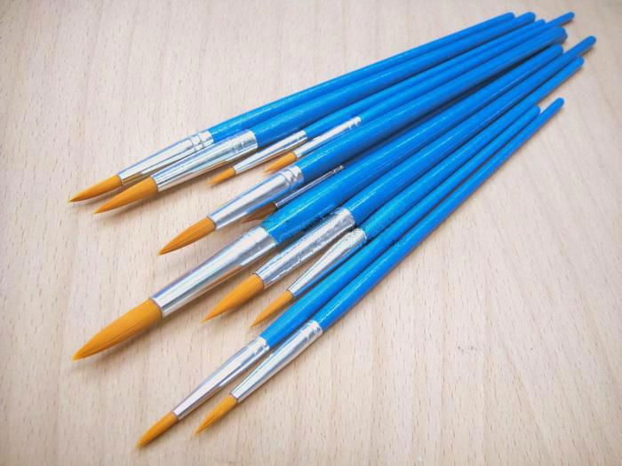 12pcs nylon round paintbrush Watercolor or gouache paintbrush Chinese art brush  2