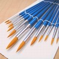 12pcs nylon round paintbrush Watercolor or gouache paintbrush Chinese art brush  3