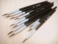 Art Artist Supplies 6pcs Brown Nylon Paint Brushes 3