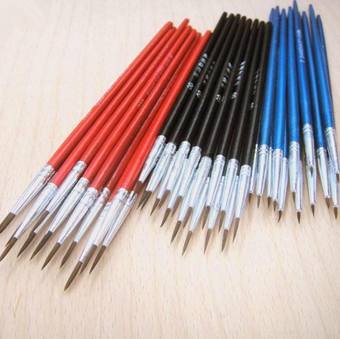 Diy digital oil painting pointed toe nylon line colored drawing nail art pen  5