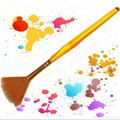6 Colors Tip Nylon Child Paint Brushes Nail Brush For Art Artist Supplies 4