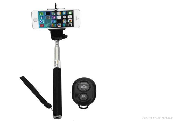 2015 hot sale monopod selfie stick Telescopic with bluetooth wireless remote mob 4