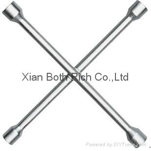 Cross rim wrench fully polished