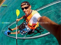 2015 hot sale Durable polycarbonate transparent kayak