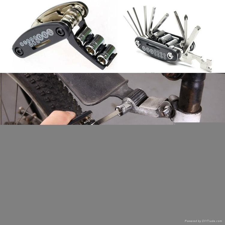 2016 New Design 15 in 1 Bicycle Repair Tool Multi Tool  3