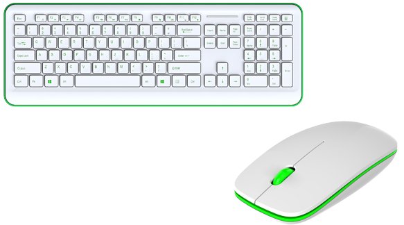 Shenzhen manufacture supply cheap wireless keyboard and mouse 2