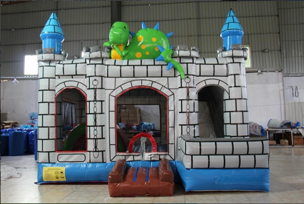 cheap and hot sale Crocodile classical inflatable bouncer and slide combo castle 5