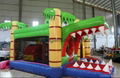 Newest and cheap Crocodile Classical inflatable bouncer and slide combo castle 3