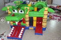 Newest and cheap Crocodile Classical inflatable bouncer and slide combo castle 4