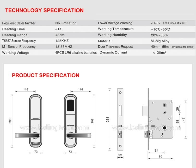 hotel locks suppliers hotel access locks rf hotel locks RF272