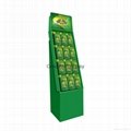 Floor hook cardboard display stand for product retail in market 2