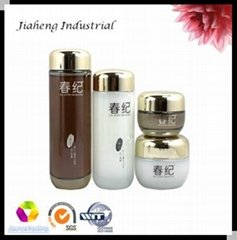 Cylinder Shaped Empty Lotion Bottles&Jars With Silver Cap Available In Various C