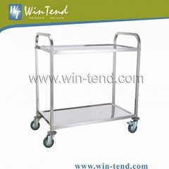Stainless Steel Square Tube Serving Trolley