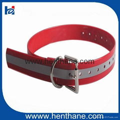 reflective hot red tpu polyester collar