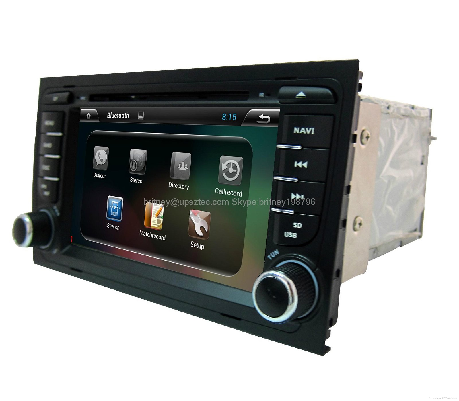 7" Digital Panel Android System Dual Core Two Din Car DVD Player For Audi A4 Wit 4