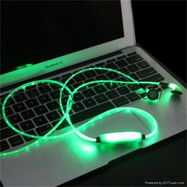 Popular Fashion hottes led light headphones light up headphones with  USB cable 