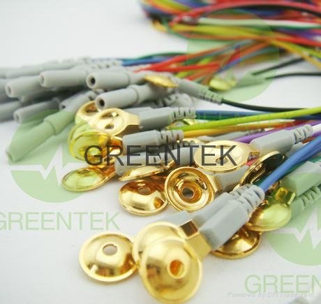 Greentek Gold Plated EEG Cup Electrodes 3