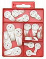 16pcs Plastic Three Pin Picture (ABS) Hanger Assortment