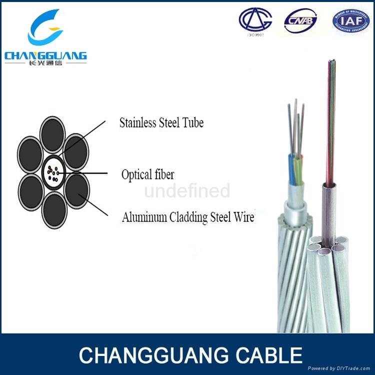 OPGW 12 Cores/24 Cores Optical Fiber Composite Overhead Ground Wire OPGW cable