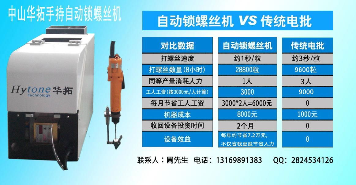 中山華拓手持式自動鎖螺絲機 2