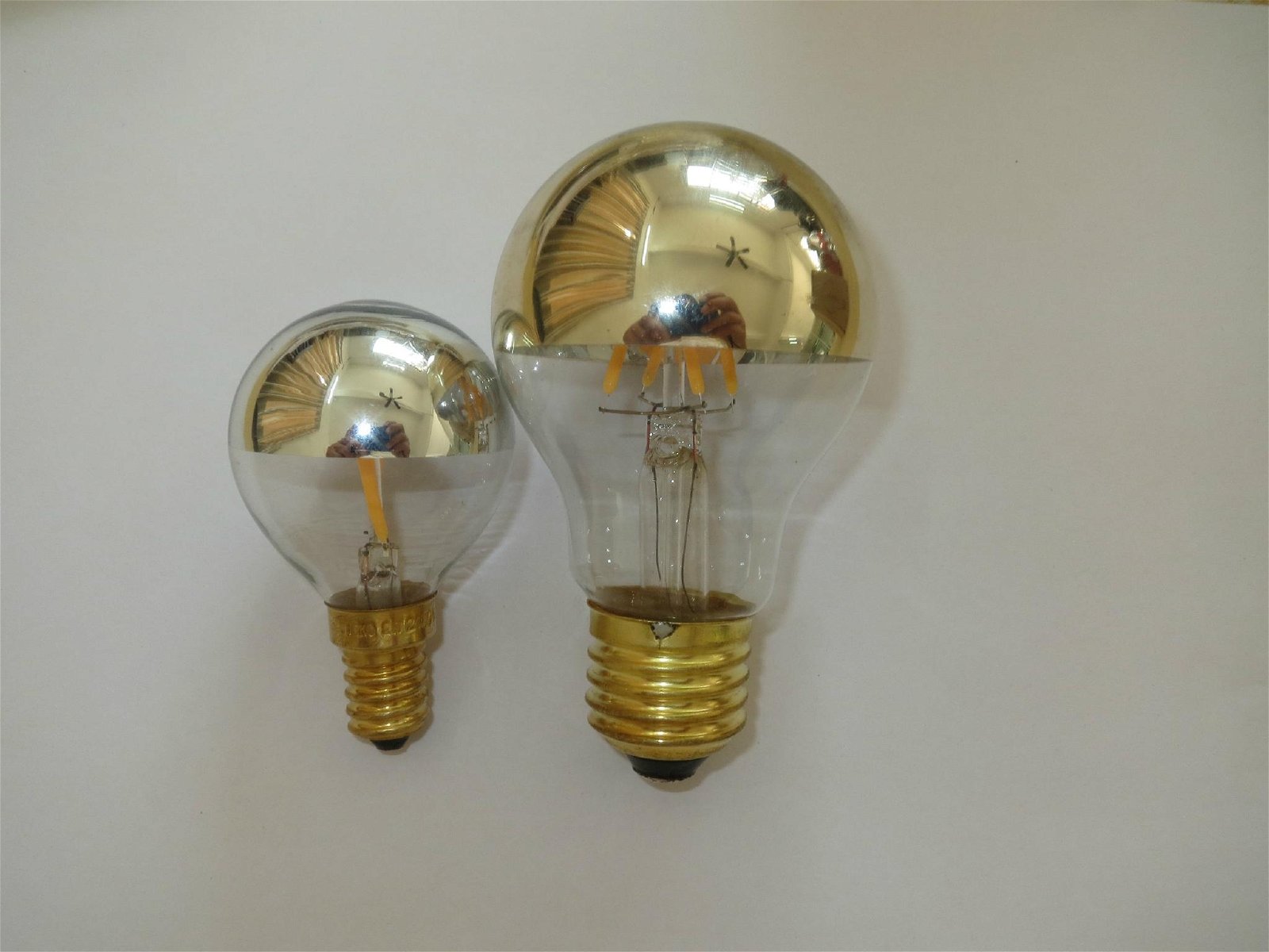 LED Filament Bulb - Half Silver -dimmable