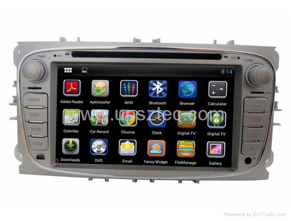 7" diginal panel quad core android system car DVD player for ford FOCUS 3