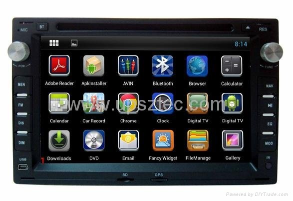7" diginal panel quad core android system two din car DVD player for VW PASSAT 2