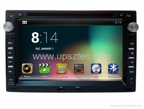 7" diginal panel quad core android system two din car DVD player for VW PASSAT