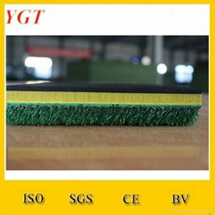 Yellow foam base golf practice mat 