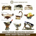 Handmade European ancient classic resin fruit plate home decoration 2