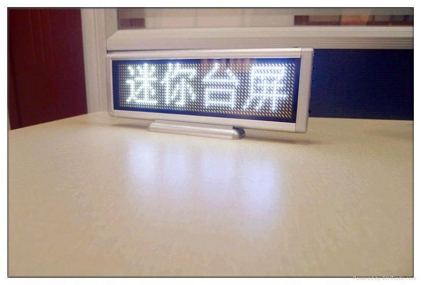 LED显示屏桌面台屏电子桌签可充电 2