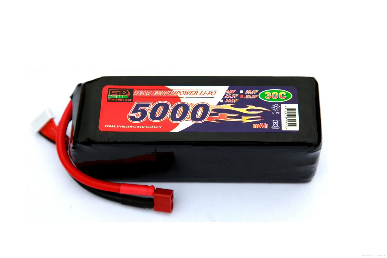 EP 5000mAh 6S 22.2V 30C LiPo Battery for RC Models and Drones and Multirotor 