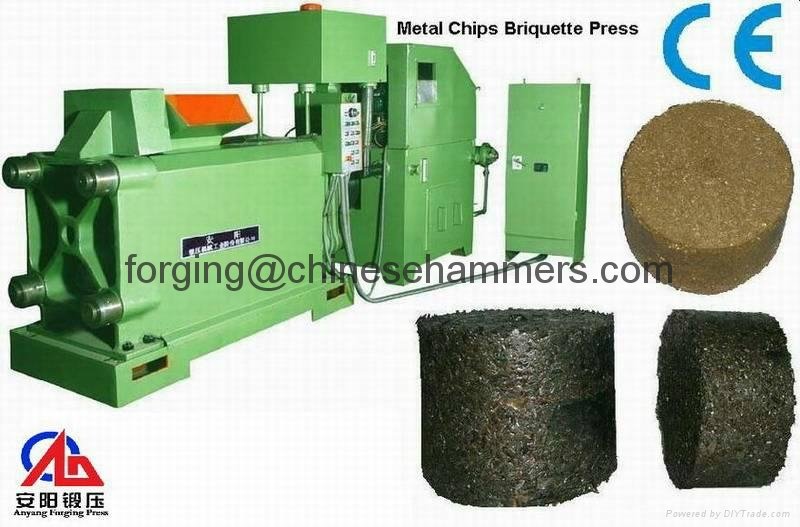 hydraulic briquetting press for metal scrap