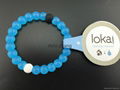 lokai blue clear silicone bead bracelet  1