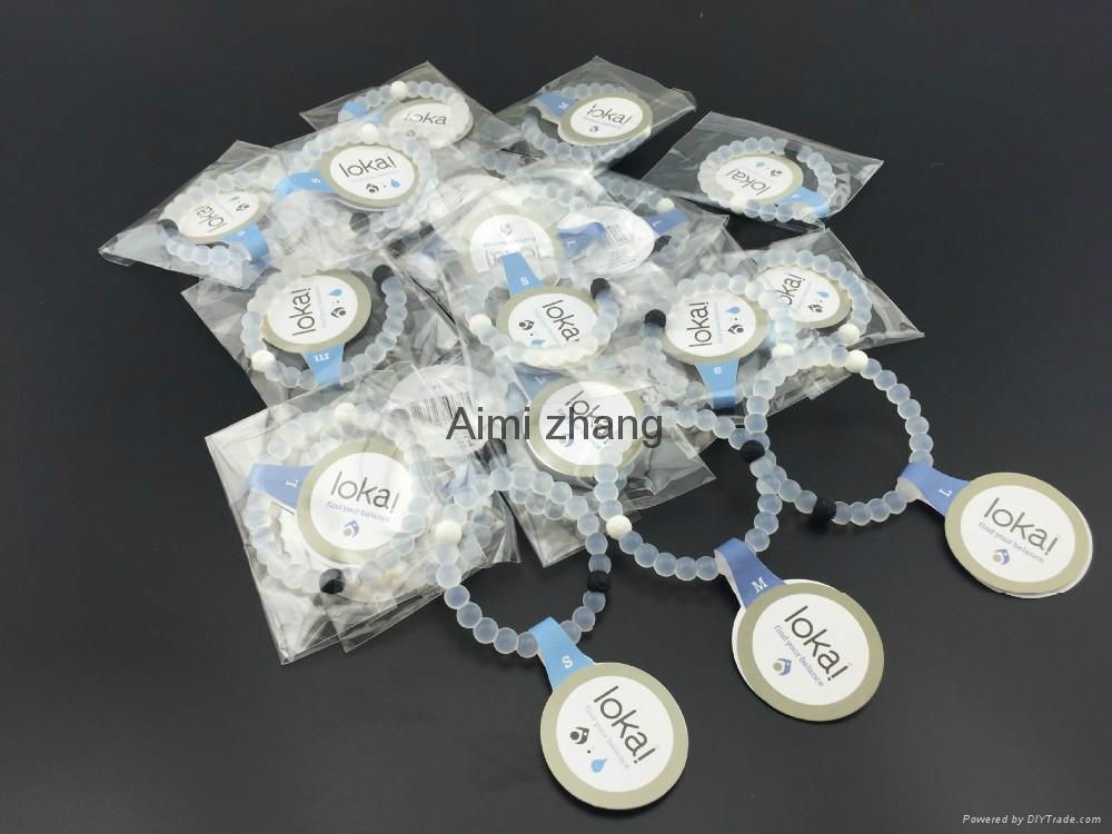 lokai blue clear silicone bead bracelet  3