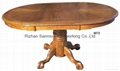 Wooden dining table with printing apron 1