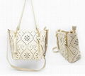 015 newest fashionladies handbag with punch pu