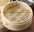 Popular natural bamboo steamer with OEM logo  1