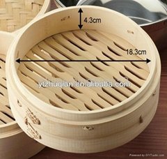 Popular natural bamboo steamer with OEM