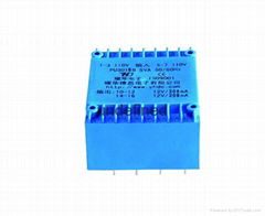 double coil structure 10VA double110V/double 9V flat type pcb transformer 