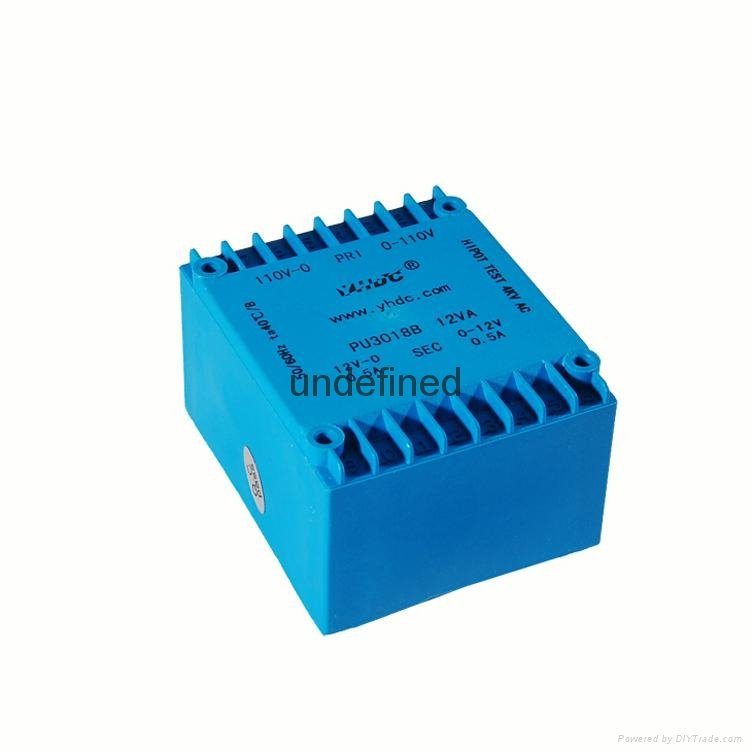 double coil structure 10VA double110V/double 9V flat type pcb transformer  2