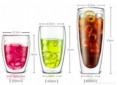 high borosilicate double wall glassware