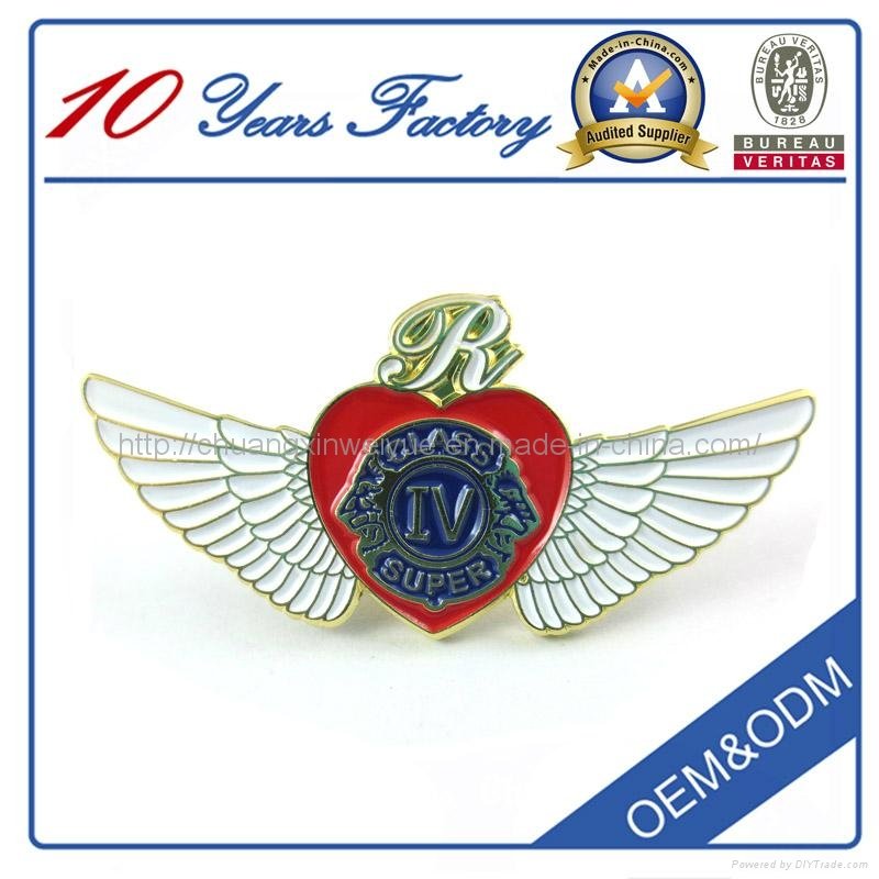 Wing Metal Badge with gold plated (cxwy-b04) 5