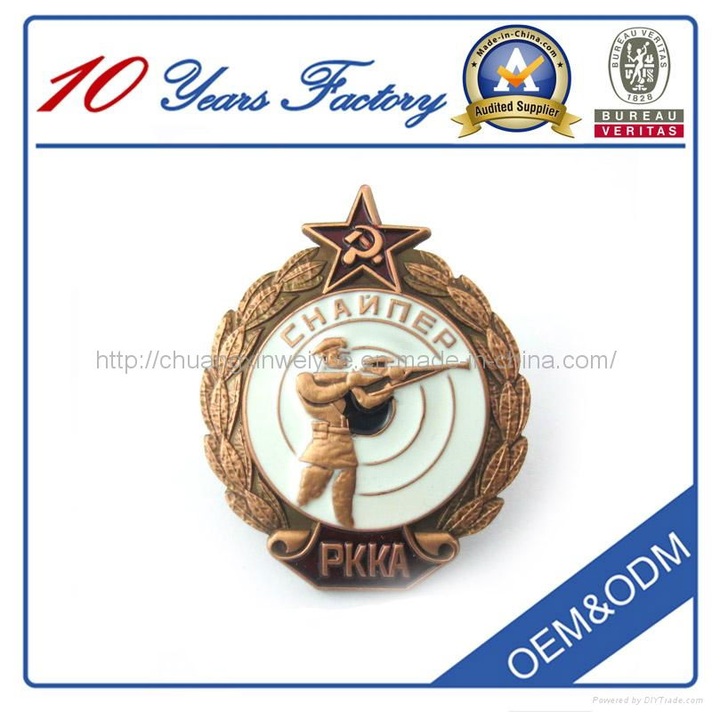 High Quality Promotion Custom Metal Craft Badge 4