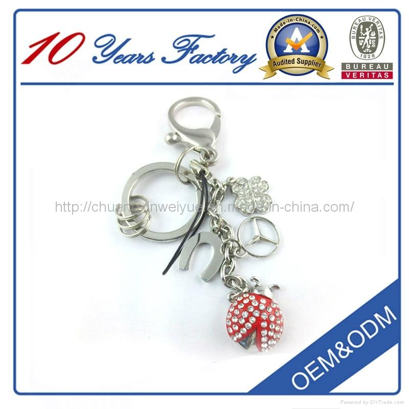Factory Sale Zinc Alloy Key Chain with Key Ring