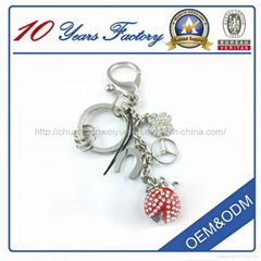 Factory Sale Zinc Alloy Key Chain with Key Ring