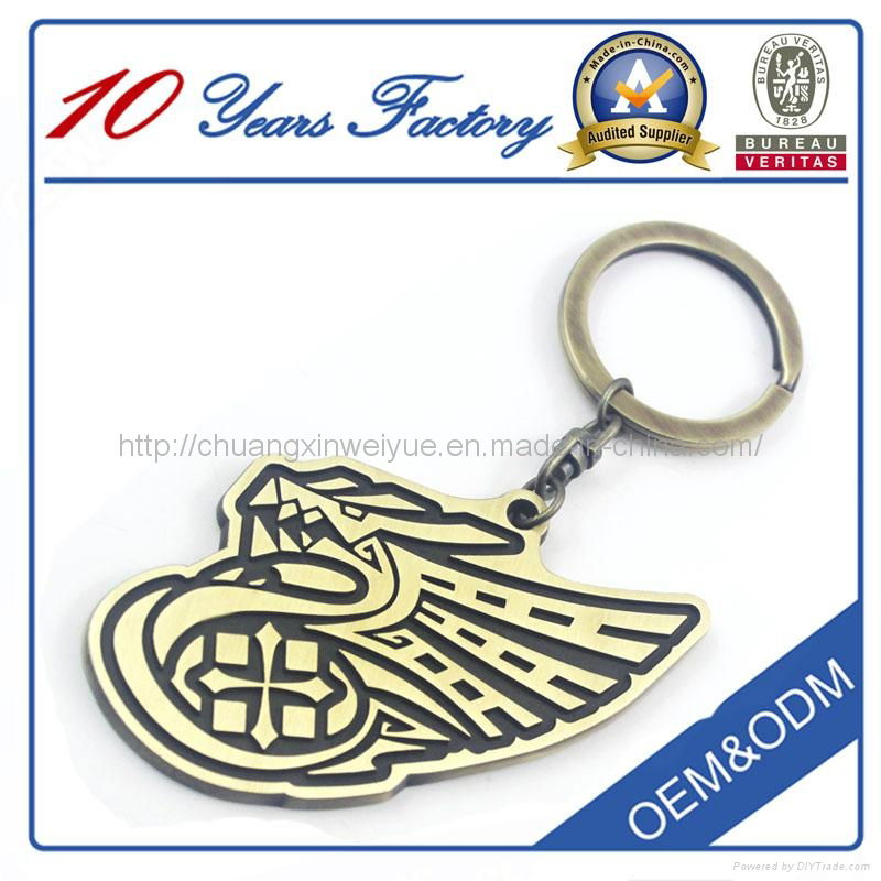 Factory Sale Zinc Alloy Key Chain with Key Ring 3