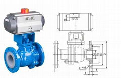 衬氟气动球阀