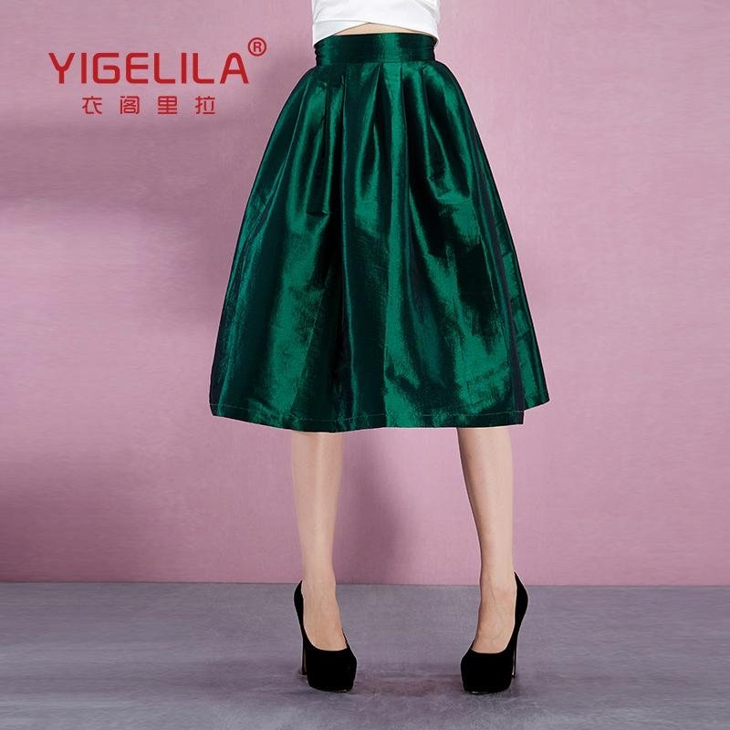 Summer New Women Ball Gown Skirt High Waist Solid Skirt Tutu Skirt YIGELILA 5241
